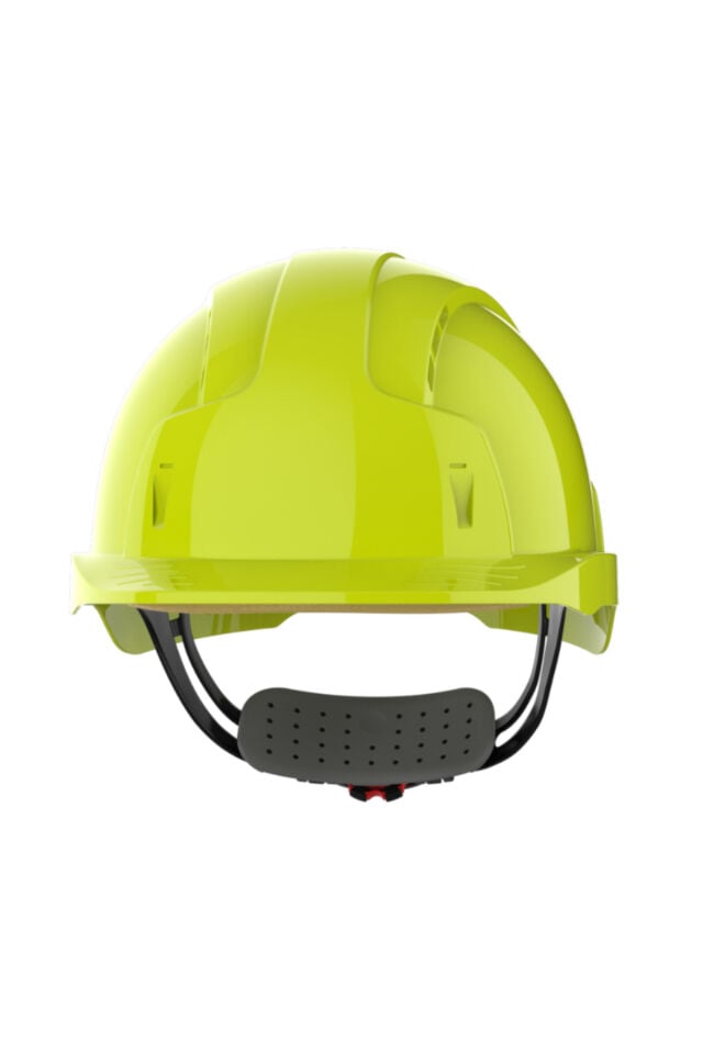 EVOLite® ✅ EN 397 High Visibility Cırtlak Sarı Endüstriyel 1.Sınıf Tekerlek Ayarlı İş Güvenlik Bareti 