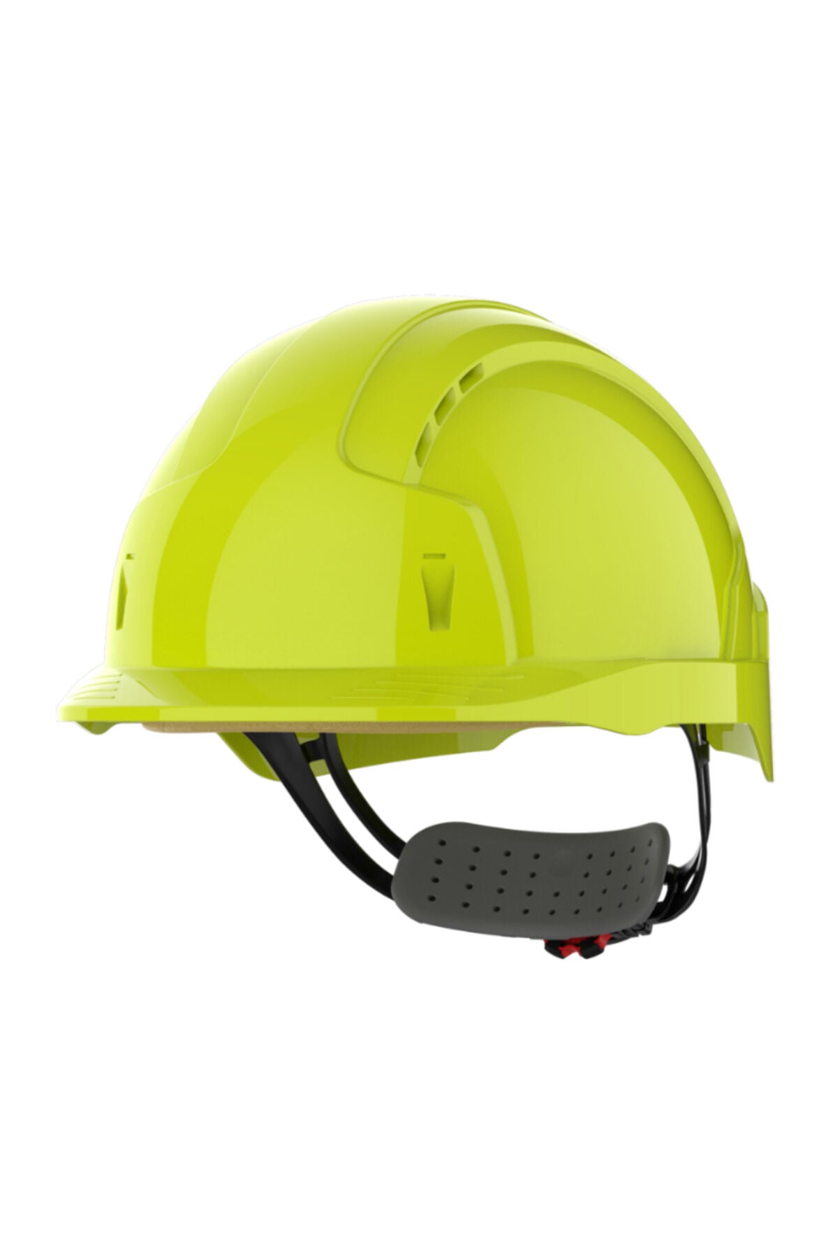 EVOLite® ✅ EN 397 High Visibility Cırtlak Sarı Endüstriyel 1.Sınıf Tekerlek Ayarlı İş Güvenlik Bareti 
