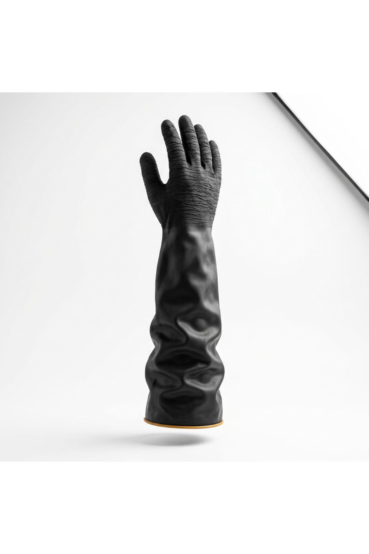 H2-60 Kauçuk 60 Cm Asit İş Eldiveni Tırtıklı (1 ÇİFT)