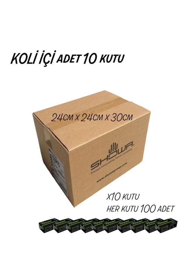 (10 kutu x 100'lü) 7500PF Pudrasız Mavi Nitril Eldiven (